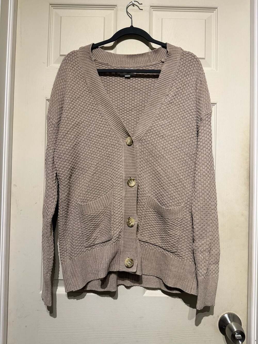 Aerie Cardigan Size XS/TP oversized Tan Textured Button Up